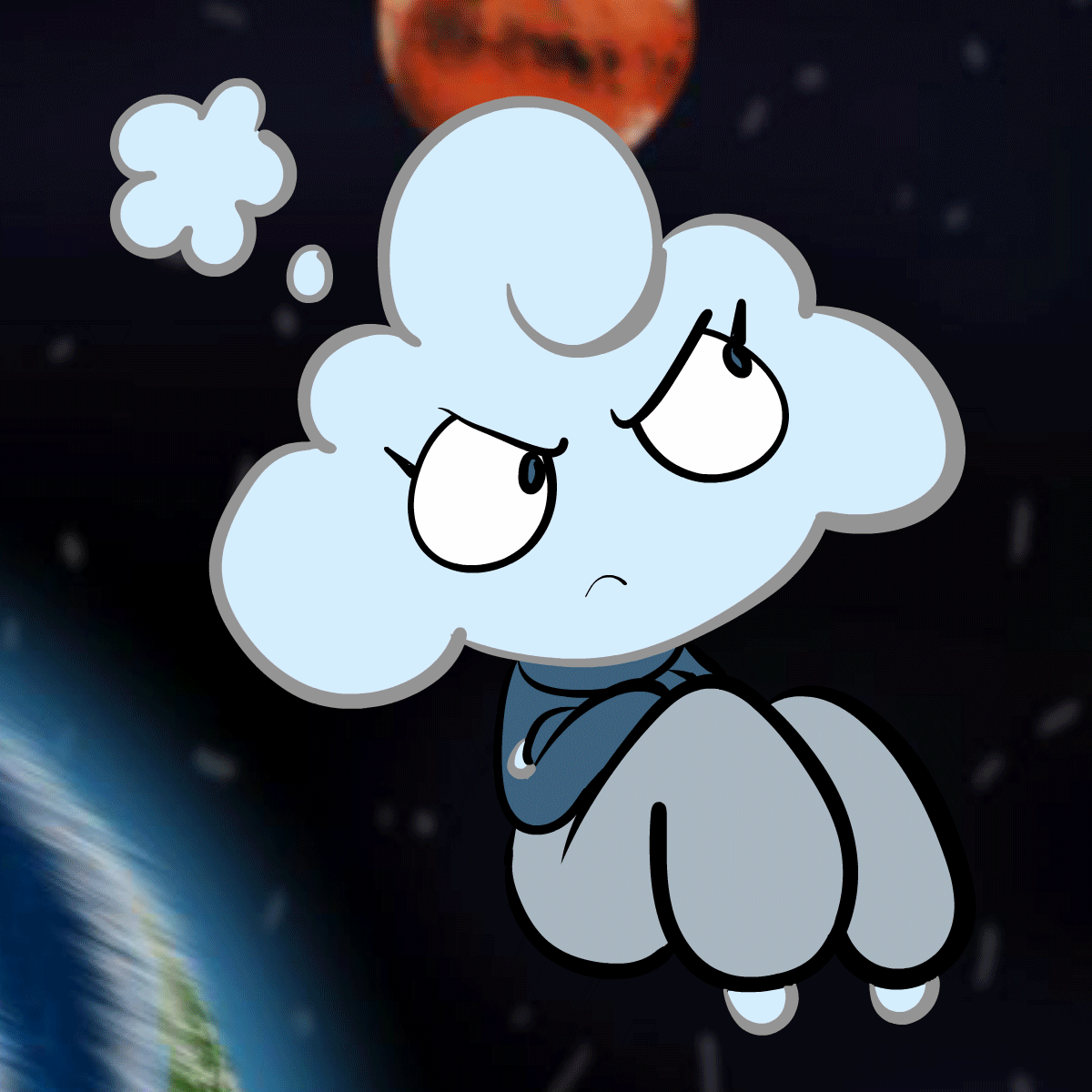 Cloudy and Sunn E. in Space